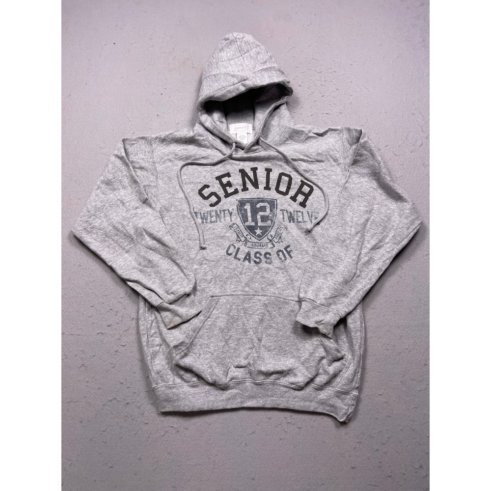 Jostens Hoodie Cotton Polyester Gray Senior Class of 2012 Small Mens